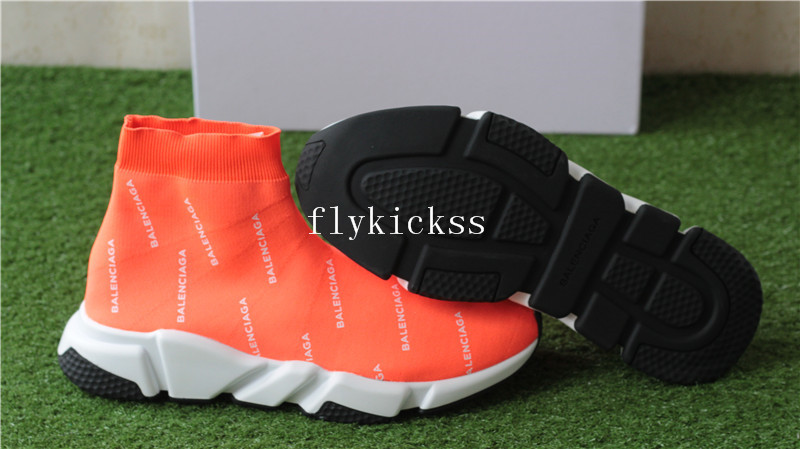 Balenciaga Speed Trainer Sock Orange Red